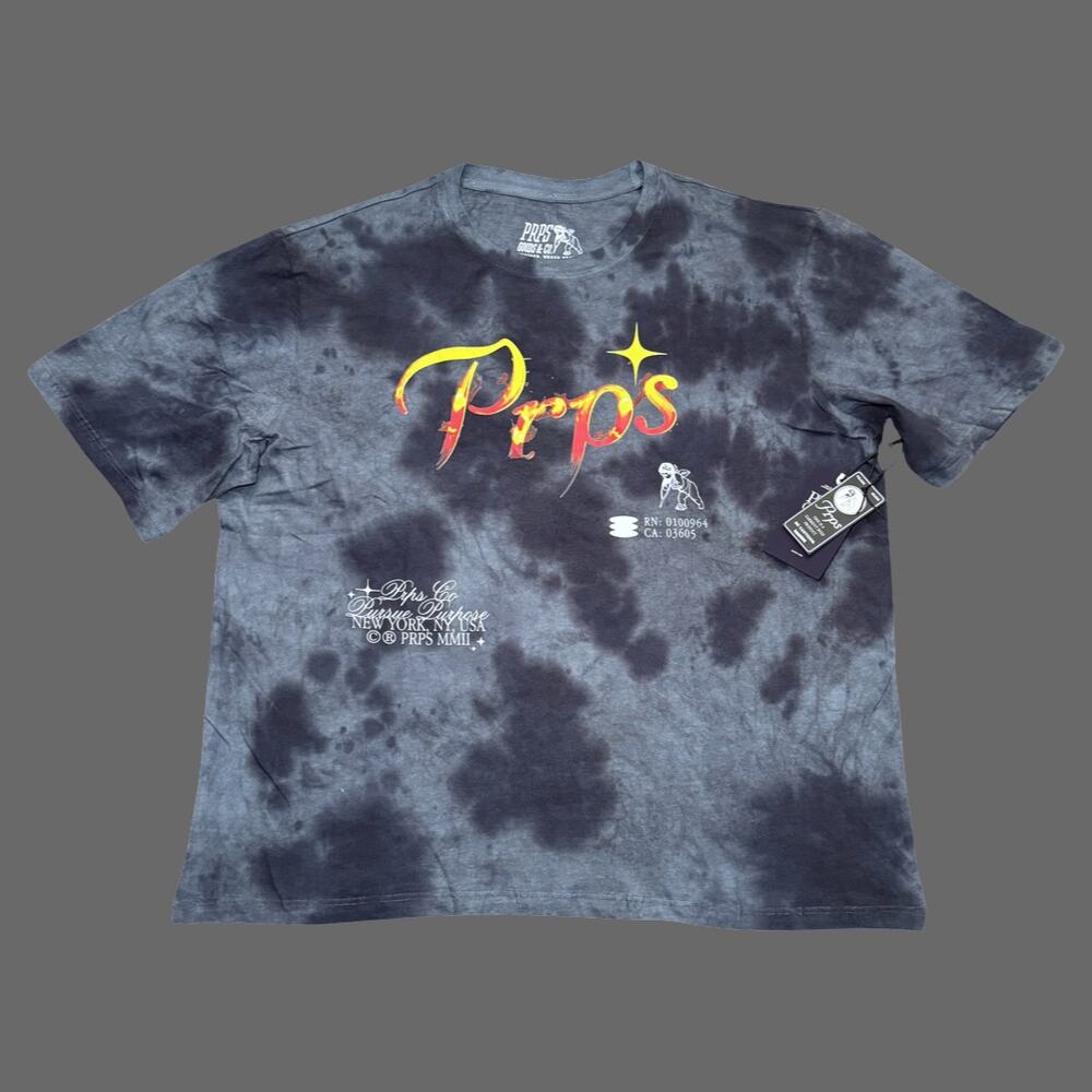 PRPS Tie-Dye Graphic Tee Navy XXL NWT E101S551